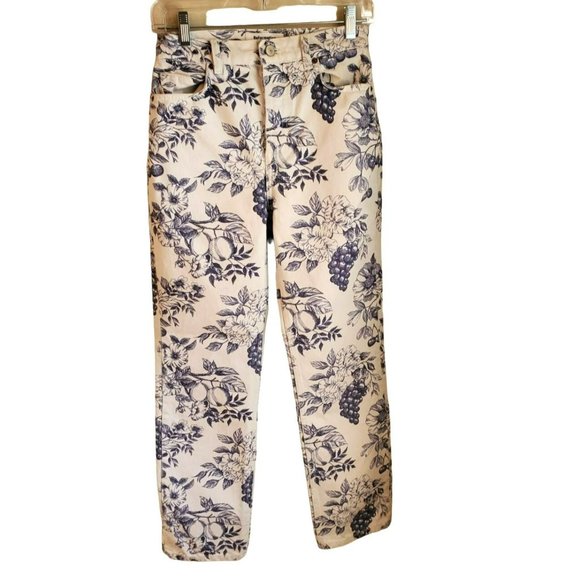 Reformation Women's Cynthia Blue Toile Denim Jeans Size 25 Button Fly High Rise - Picture 4 of 8